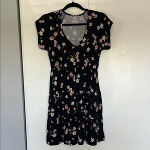 Floral Black Dress